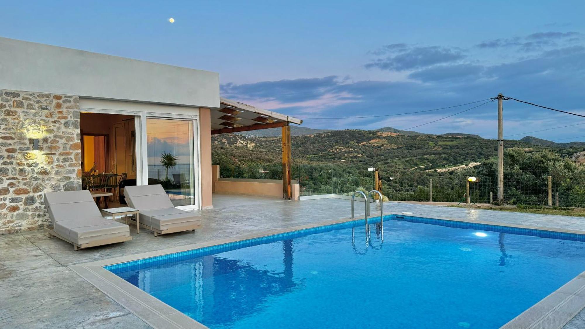 Villa Michael Triopetra Private Villa, Private Swimming Pool, Garden, Panoramic Sunset Extérieur photo