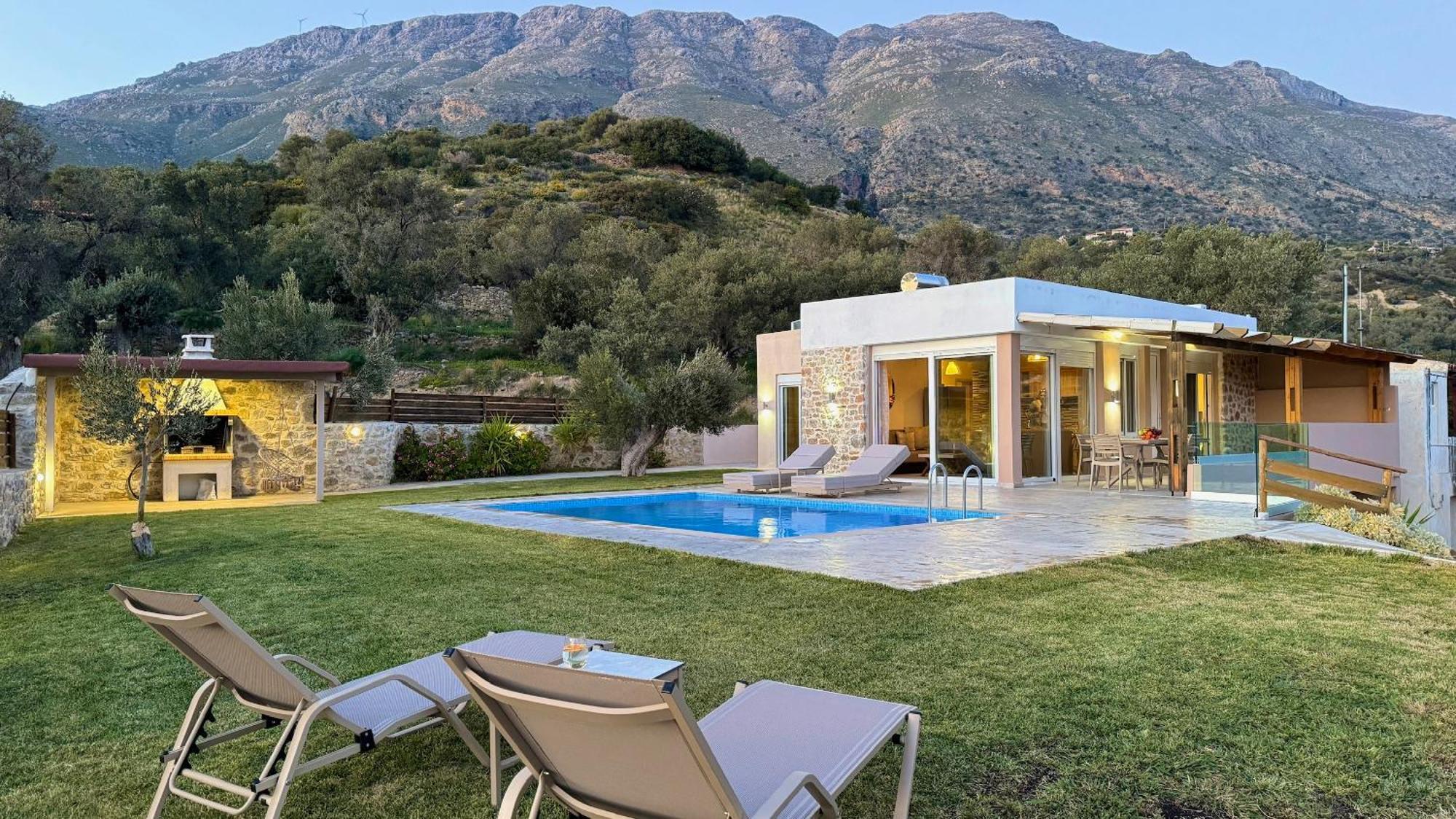 Villa Michael Triopetra Private Villa, Private Swimming Pool, Garden, Panoramic Sunset Extérieur photo